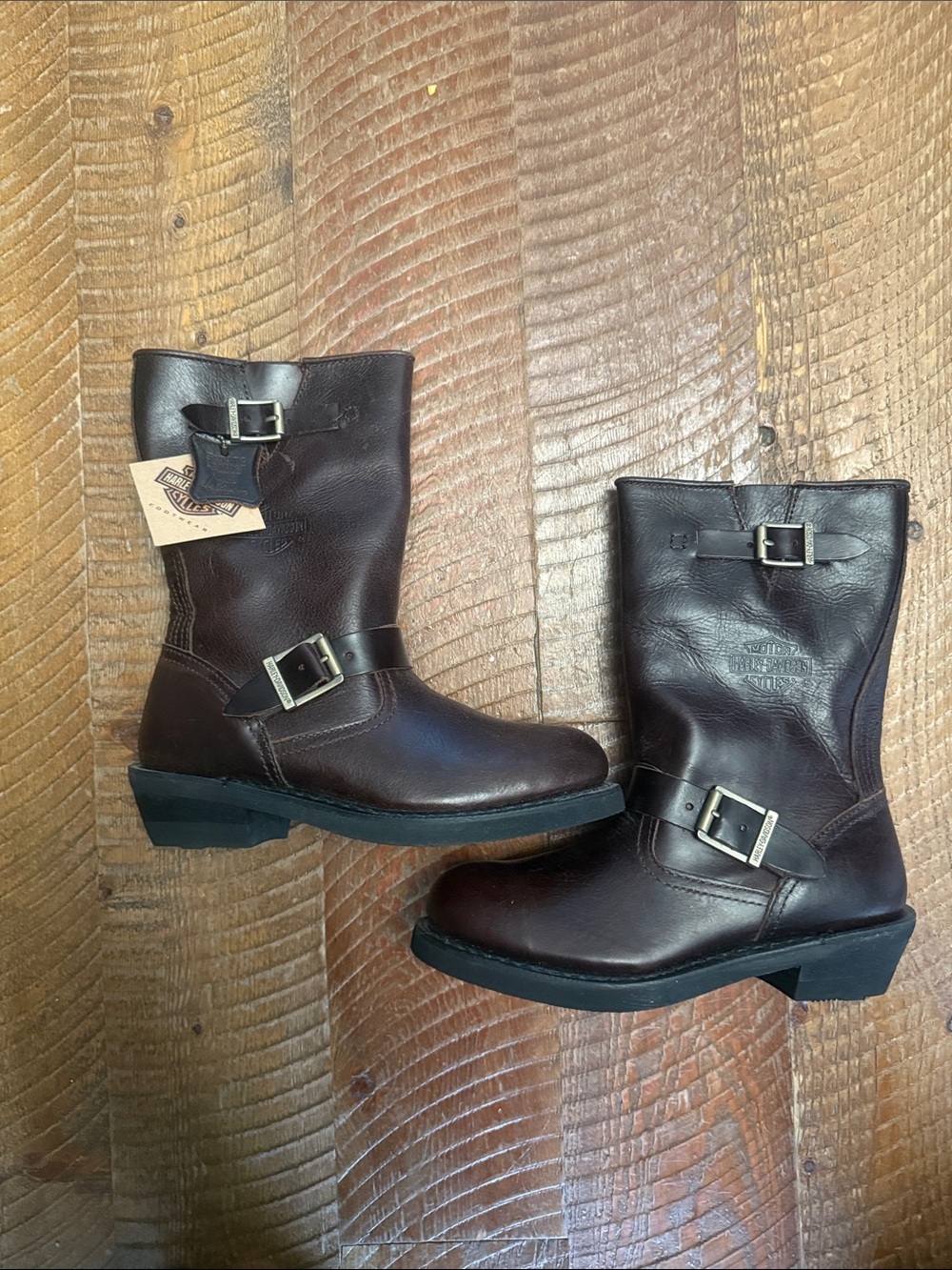 Harley-Davidson Dark Brown Leather Engineer Boots